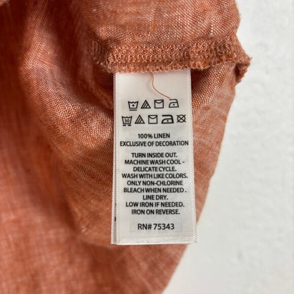 House of Harlow Linen Embroidered Boxy Top Size XS - Picture 4 of 4